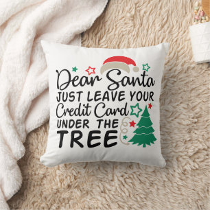 Coussin Cher Père Noël Laissez simplement votre carte de c