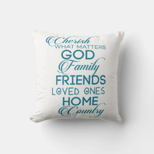 Coussin Chercher ce qui compte Turquoise