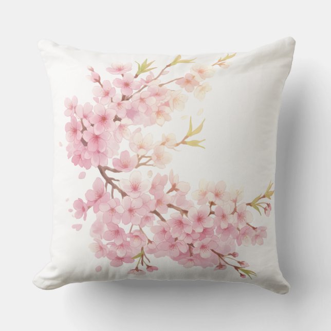Coussin Cherry Blossom Dreams – Floral Art (Recto)