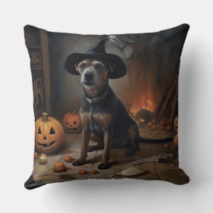 Coussin Chesapeake Bay Terrier Citrouille Halloween effray