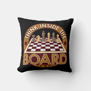 Coussin ChessBoard Citation Joueur d'échecs Penser Jeu Boa