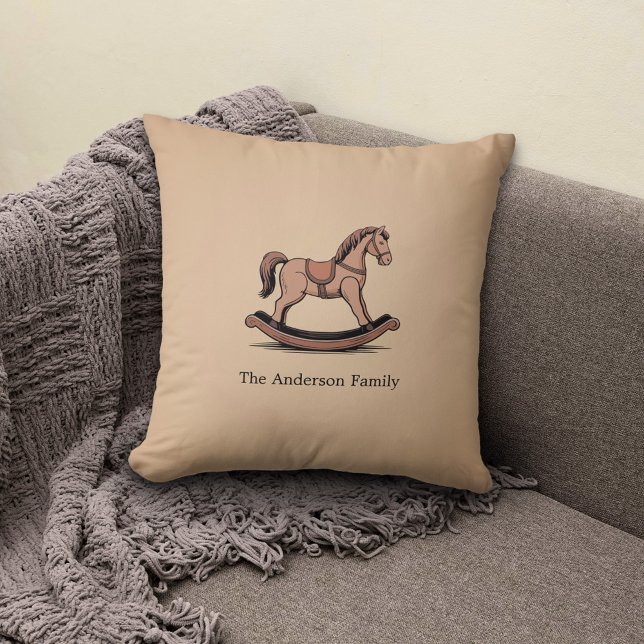 Coussin Cheval à roche - Jouets en bois (Rocking Horse Pillow)