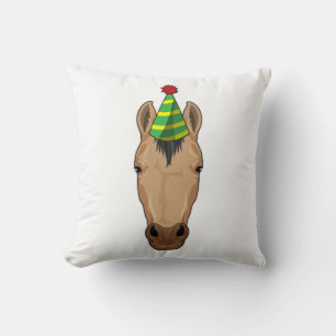 Coussin Cheval avec casquette de fête