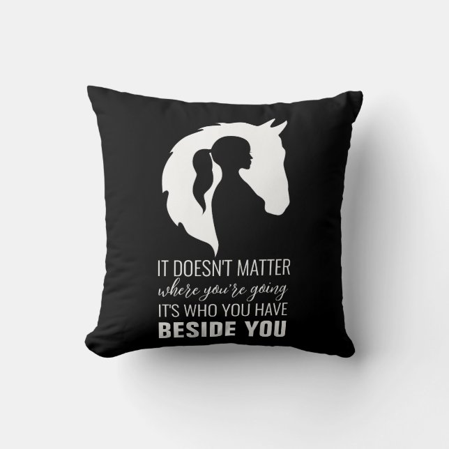 Coussin Cheval citation cheval fille cheval amoureux cheva (Recto)