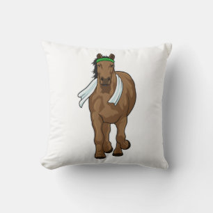 Coussin Cheval comme coureur avec serviette