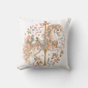 Coussin Cheval de carrousel élégant Conte de fées français
