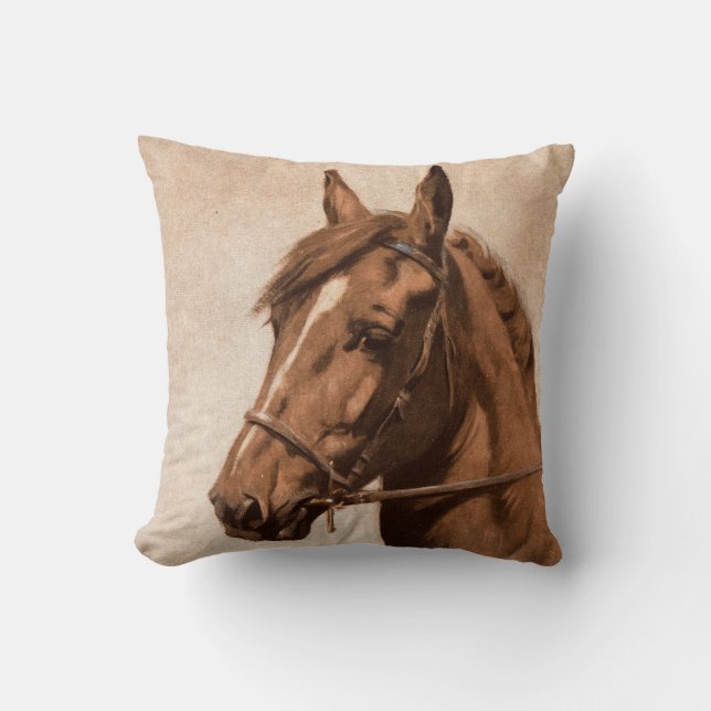 Coussin Cheval de gingembre de livre noir de beauté (Recto)