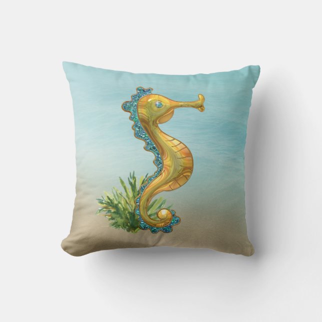 Coussin Cheval de mer Tropical Jeu d'oreiller (Recto)