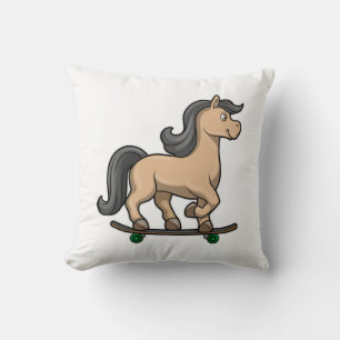 Coussin Cheval en Patinage avec Skateboard