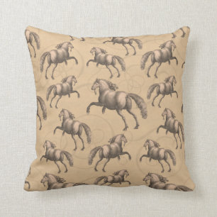 Coussin Cheval espagnol galopant élégant
