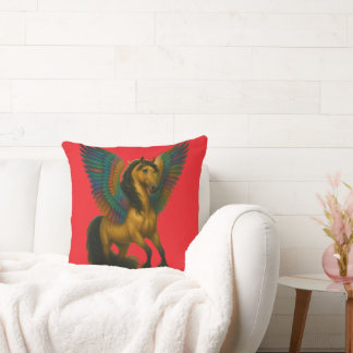 Coussin Cheval Magnifique Avec des Ailes Spectaculaires