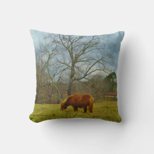 Coussin Cheval miniature Brown, Ciel bleu nuageux