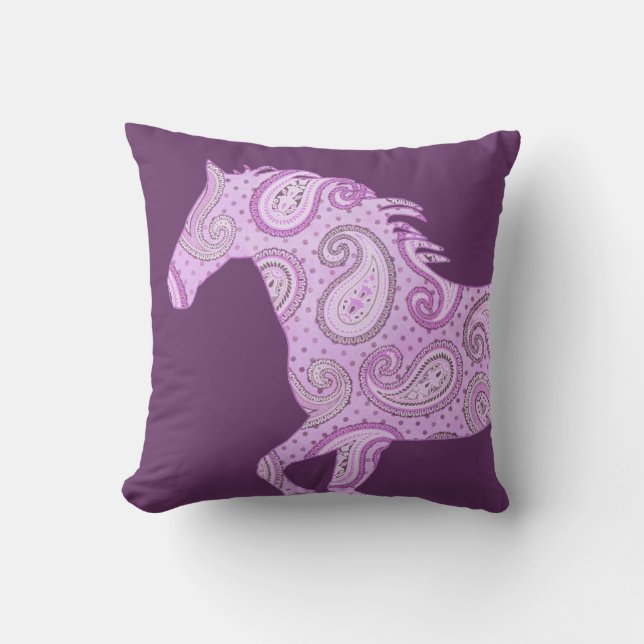 Coussin Cheval Paisley mou (Recto)