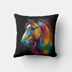 Coussin Cheval peint conception difficile