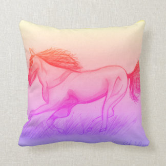 Coussin Cheval Pilow de coucher du soleil