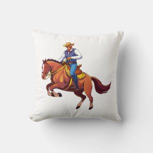 Coussin Cheval qui rue avec l'homme