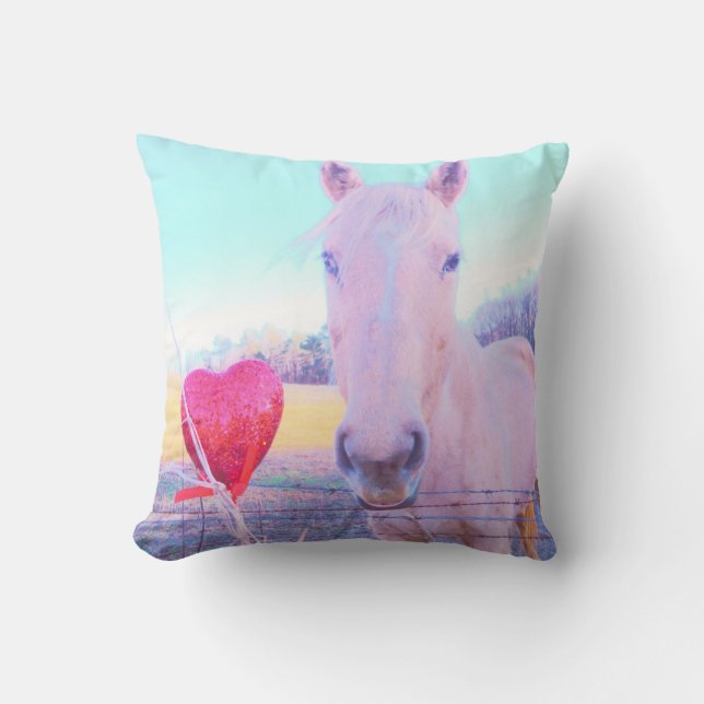 Coussin Cheval Saint Valentin Coeur (Recto)