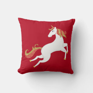 Coussin Cheval Unicorne personnalisé Parties scintillant r