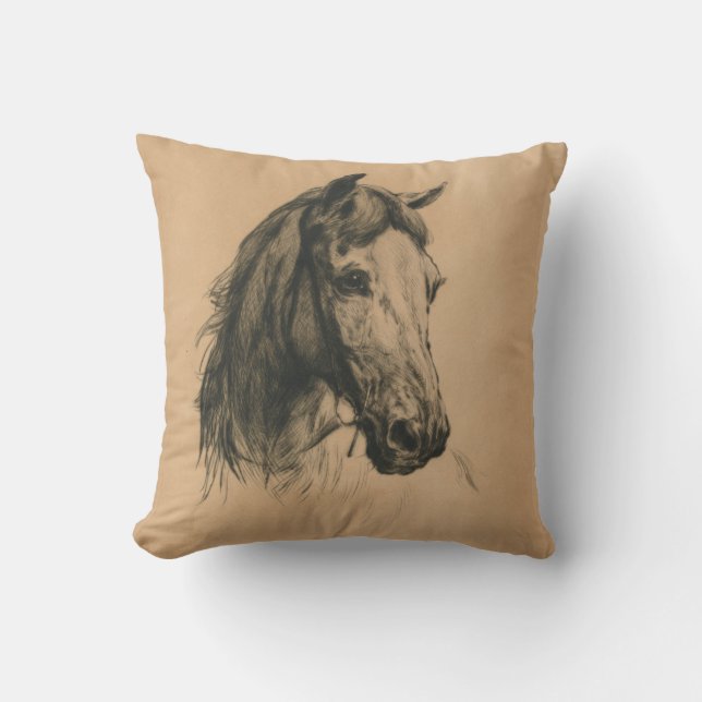 Coussin Cheval's Head (par Heywood Hardy) (Recto)