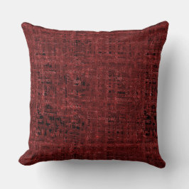 Coussin Chevauchement de petits carrés rouges peints