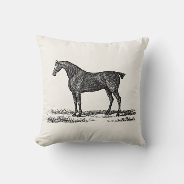 Coussin Chevaux anglais de chasse de cheval de chasseur de (Recto)