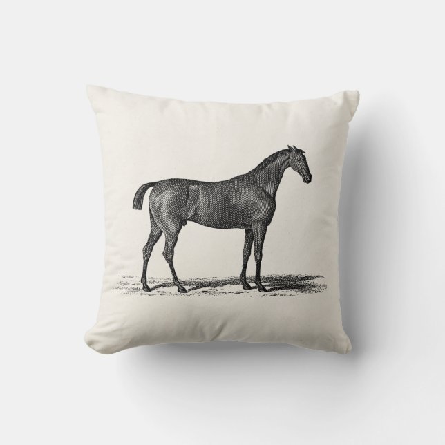 Coussin Chevaux anglais de course de chevaux de course de (Recto)