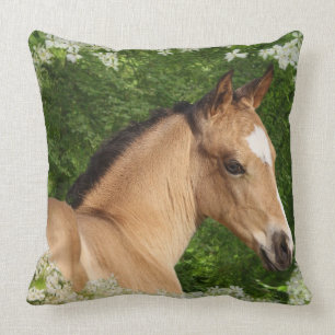 Coussin Chevaux d'imaginaire : Fleurs