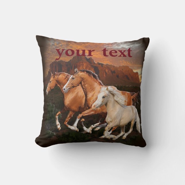 Coussin Chevaux sauvages (Recto)