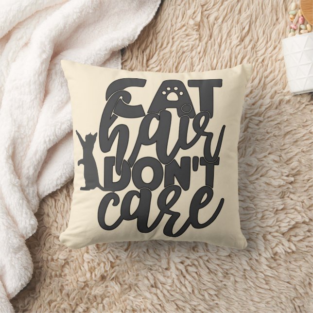 Coussin Cheveux de chat ne se soucient pas Kitty (Couverture)