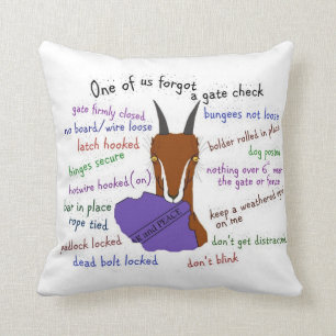 Coussin chèvre, lamancha, problème d'évasion