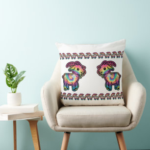 Coussin Chèvre Tie-Dye