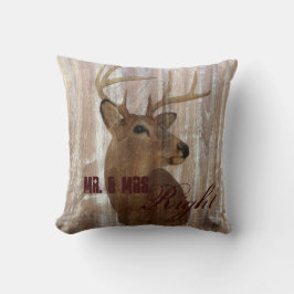 Coussin chevreuils de bois rustique la chasse est au-dessu