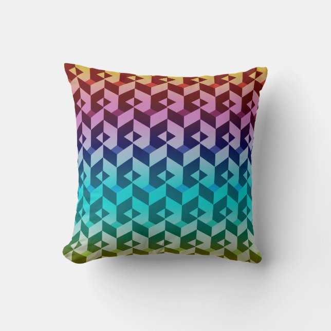 Coussin Chevron abstrait (Recto)