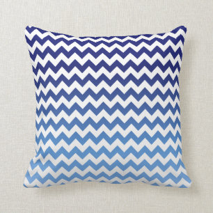 Coussin Chevron bleu Ombre
