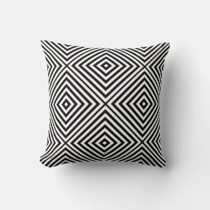 Coussin Chevron Diamant Noir