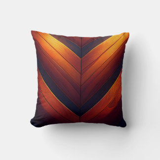 Coussin Chevron en bois brillant