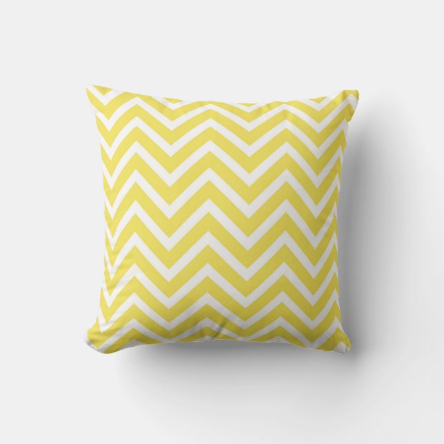 Coussin Chevron jaune soleil (Recto)