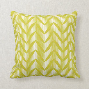 Coussin Chevron Motif Chartreuse à main moderne