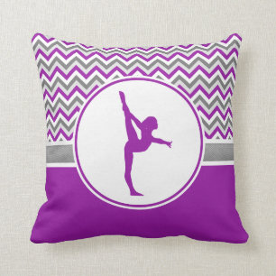 Coussin Chevron pourpre barre la gymnastique avec le