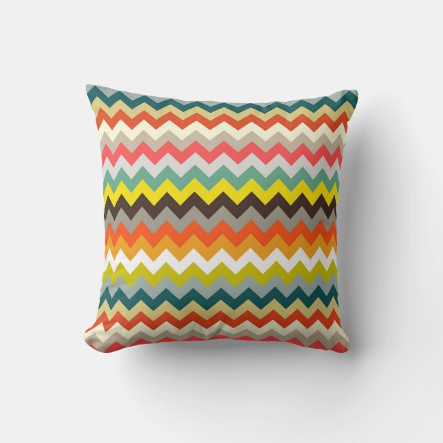 Coussin chevron rétro (Recto)