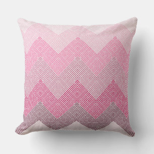 Coussin Chevron rose