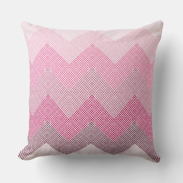 Coussin Chevron rose (Recto)