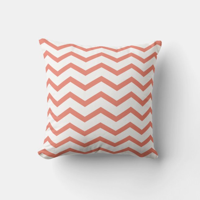coussin chevrons corail (Recto)
