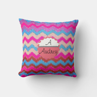 Coussin Chevrons Motif Colorful Peace Love Destiny