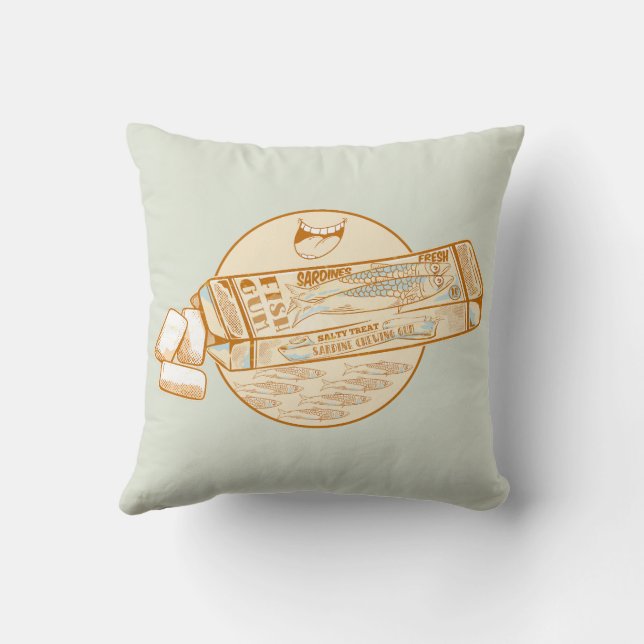 Coussin Chewing-gum parfumé à la sardine drôle poisson (Verso)