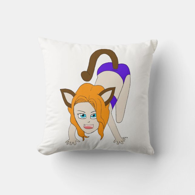 Coussin chibi catgirl (Recto)