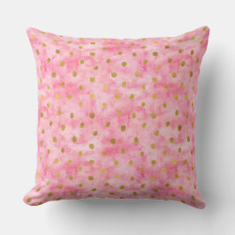 Coussin Chic Aquarelle Rose Gold Confetti