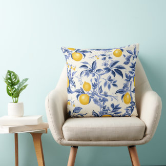 Coussin Chic bleu romance