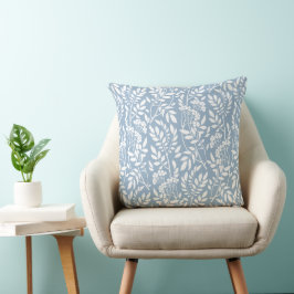 Coussin Chic Botanique Dusty Blue Foliage Motif