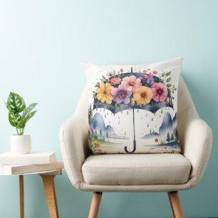 Coussin Chic et élégant Parapluie floral Accent décoration